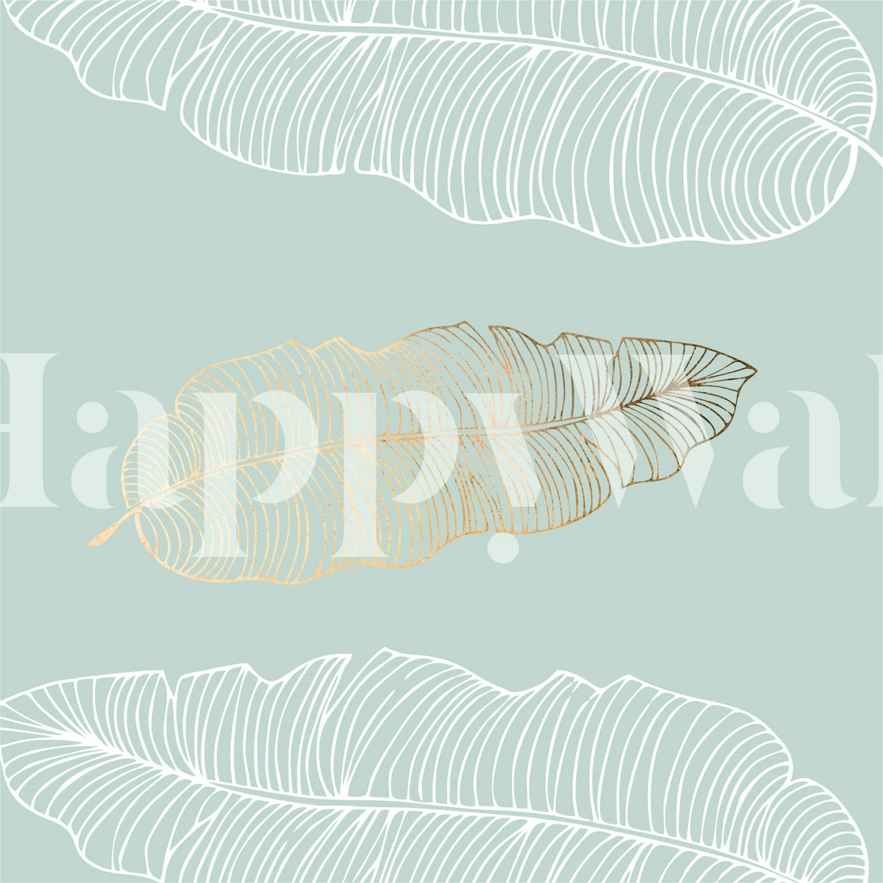 Elegant Leaf Veins tapet i et rom