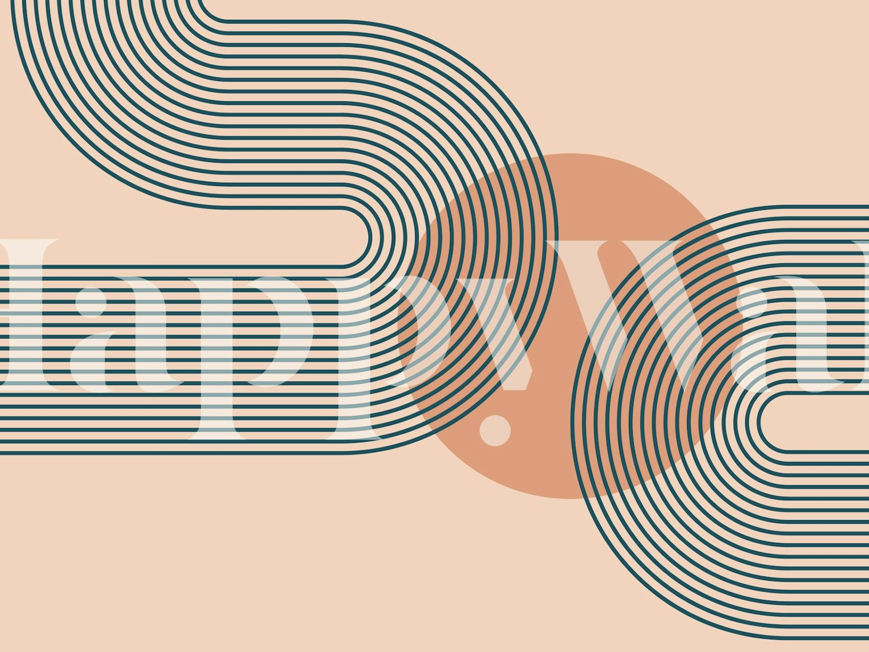 Elegant Curvature tapet i et rum