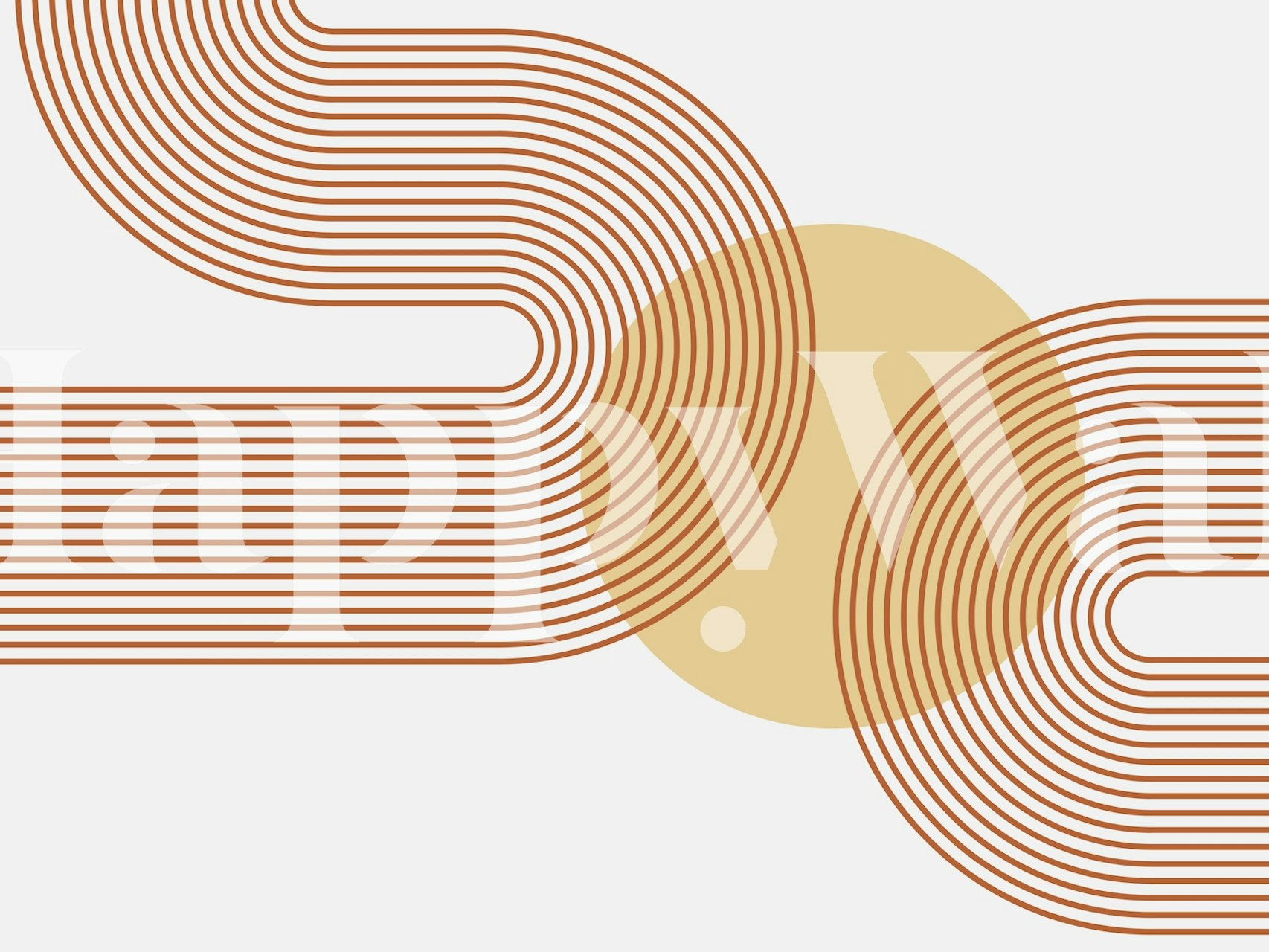 Art Deco Curves behangontwerp in een kamer