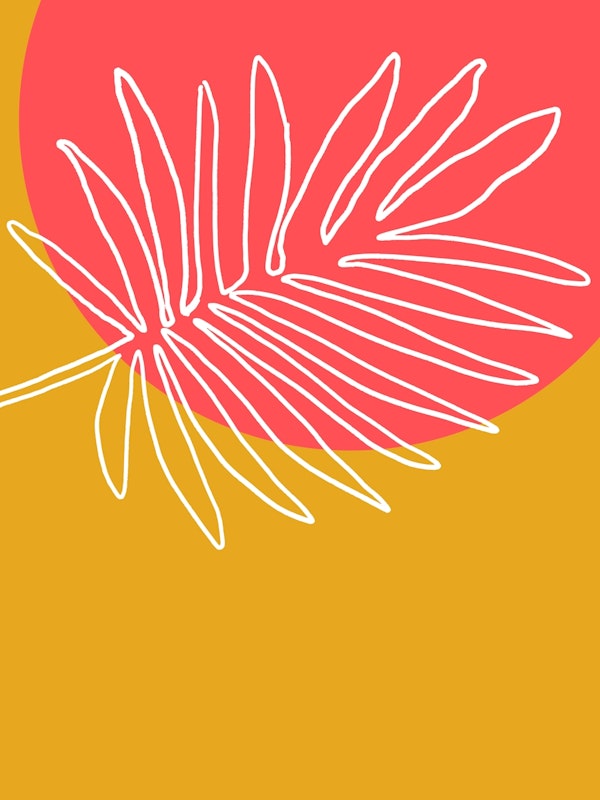 Tropical Leaf Silhouette