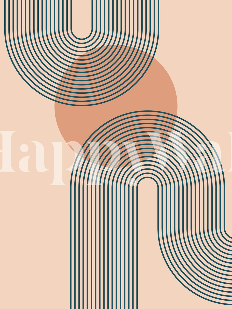 Ταπετσαρία Arching Sun Rays σε ένα δωμάτιο