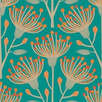 Eucalyptus Floral Botanical Sand Turquoise ταπετσαρία