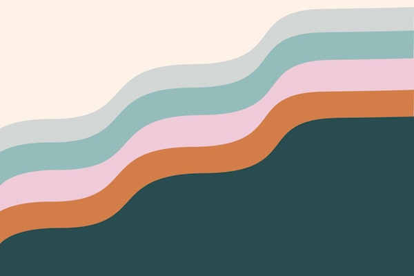 Modern Abstract Waves in Earth Tones