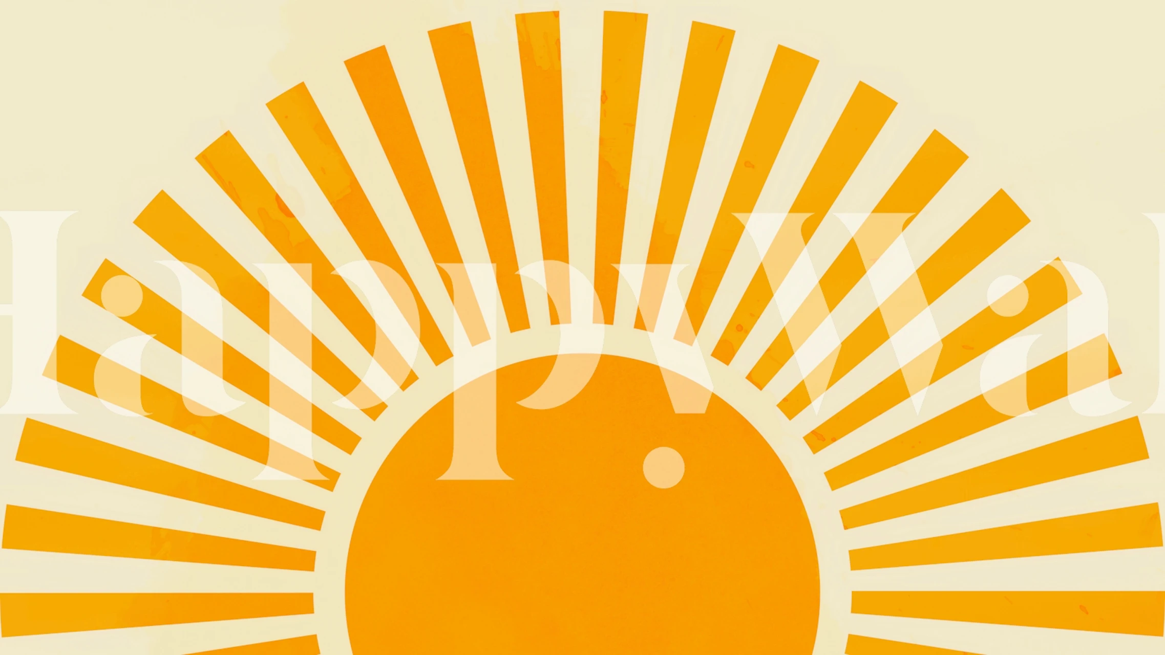 Sunrise Art Deco tapet i rumsinställning