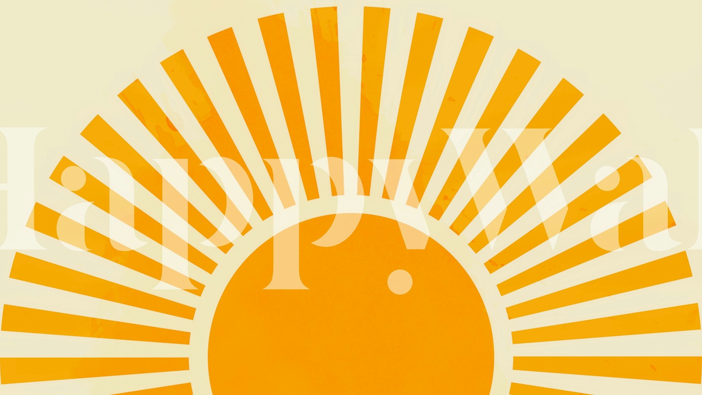 Tapeta Sunrise Art Deco w ustawieniu pokoju