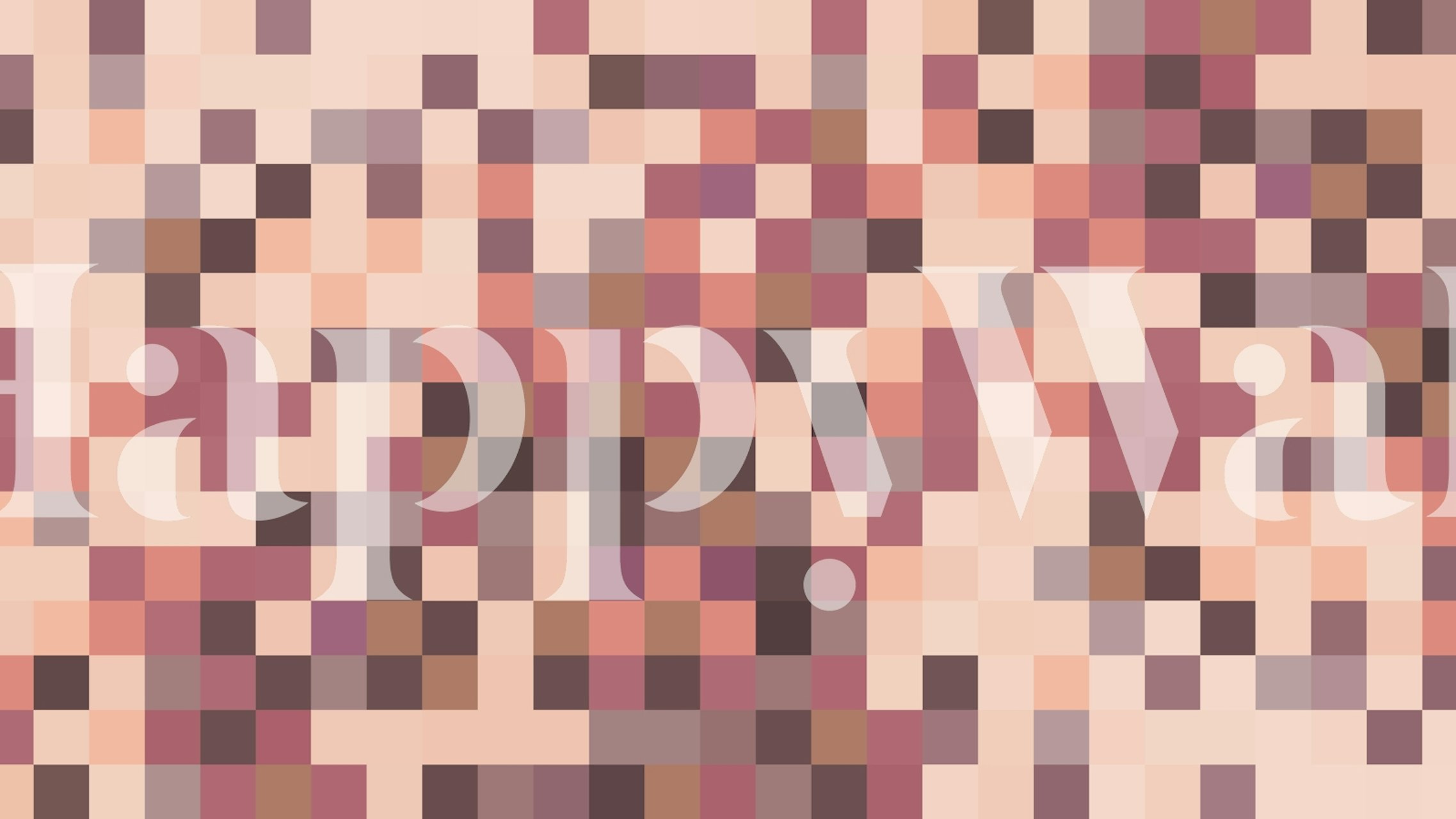 Contemporary Pixel Mosaic wallpaper in a room