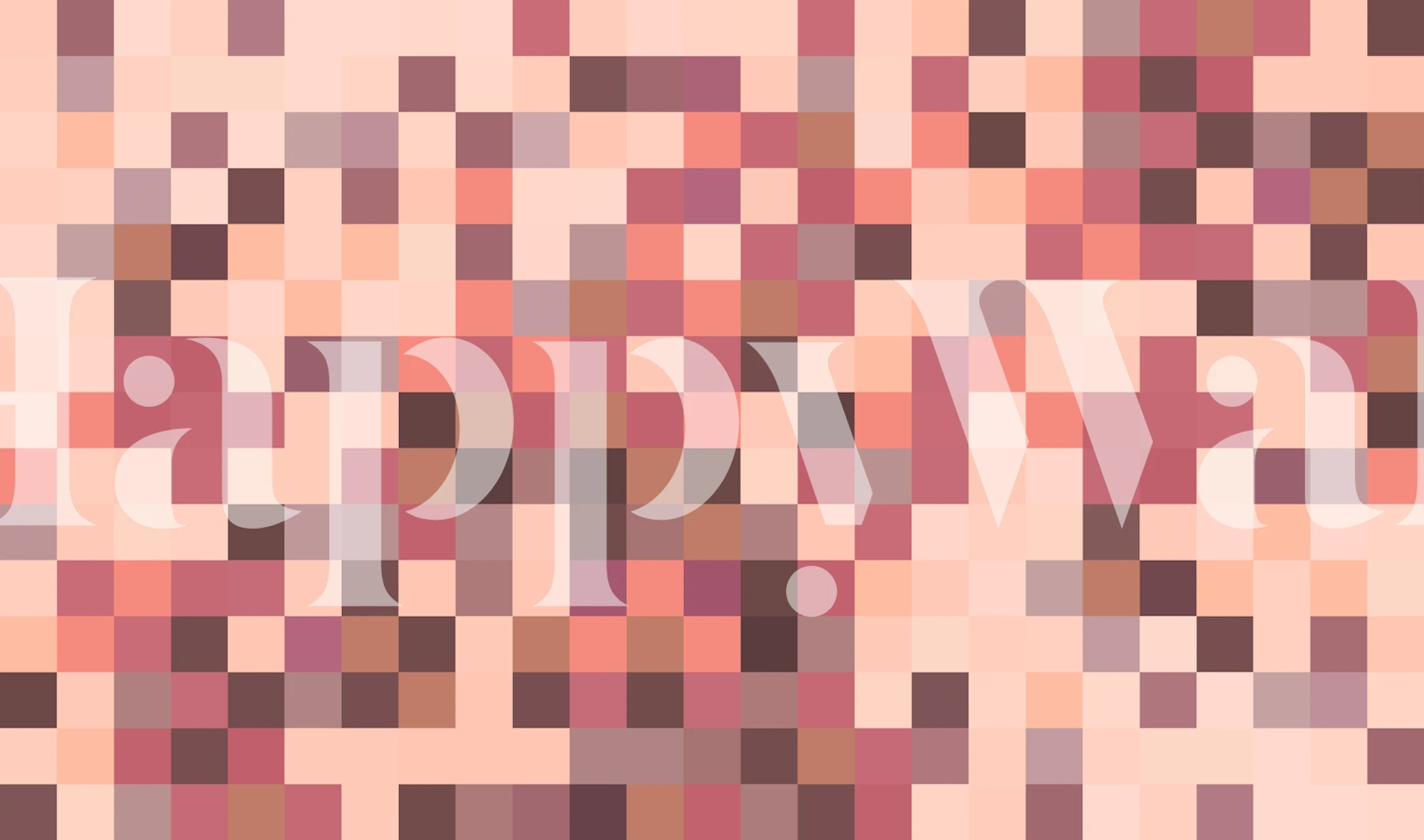 Contemporary Pixel Mosaic wallpaper in a room