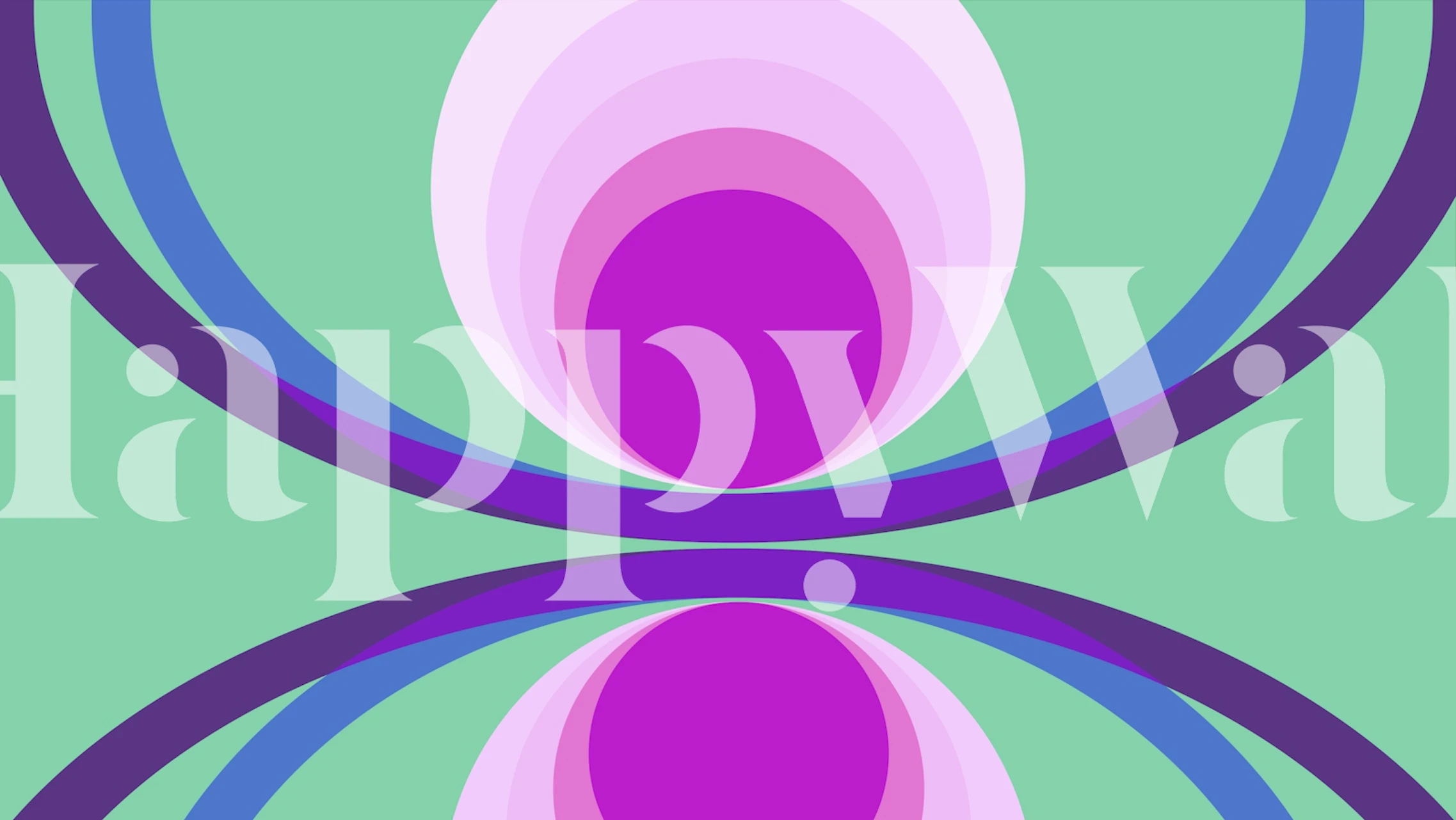 Papel de parede Retro Orbital Bliss em um quarto