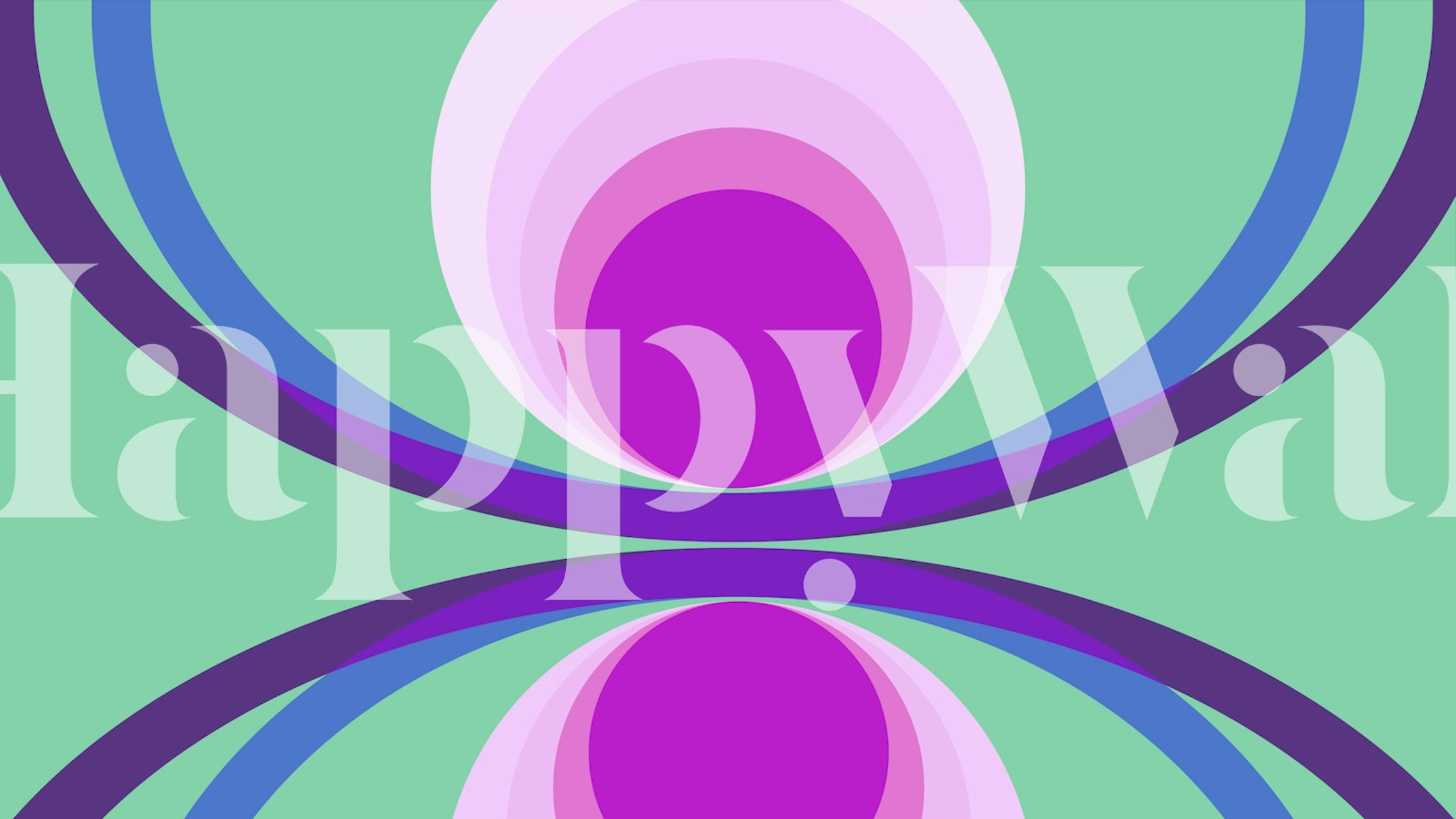 Tapeta Retro Orbital Bliss v pokoji