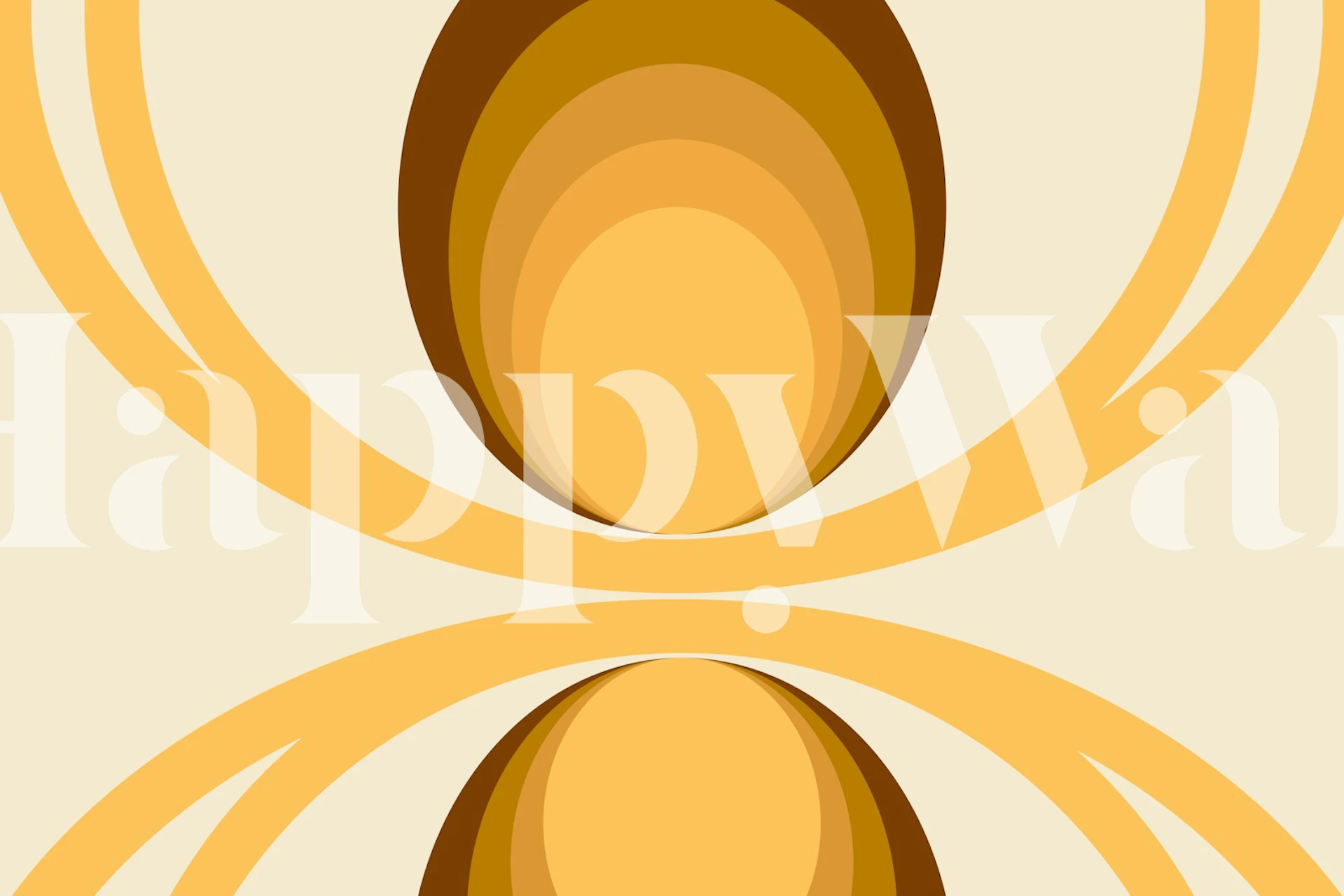 Geometric golden spheres on a light background wallpaper