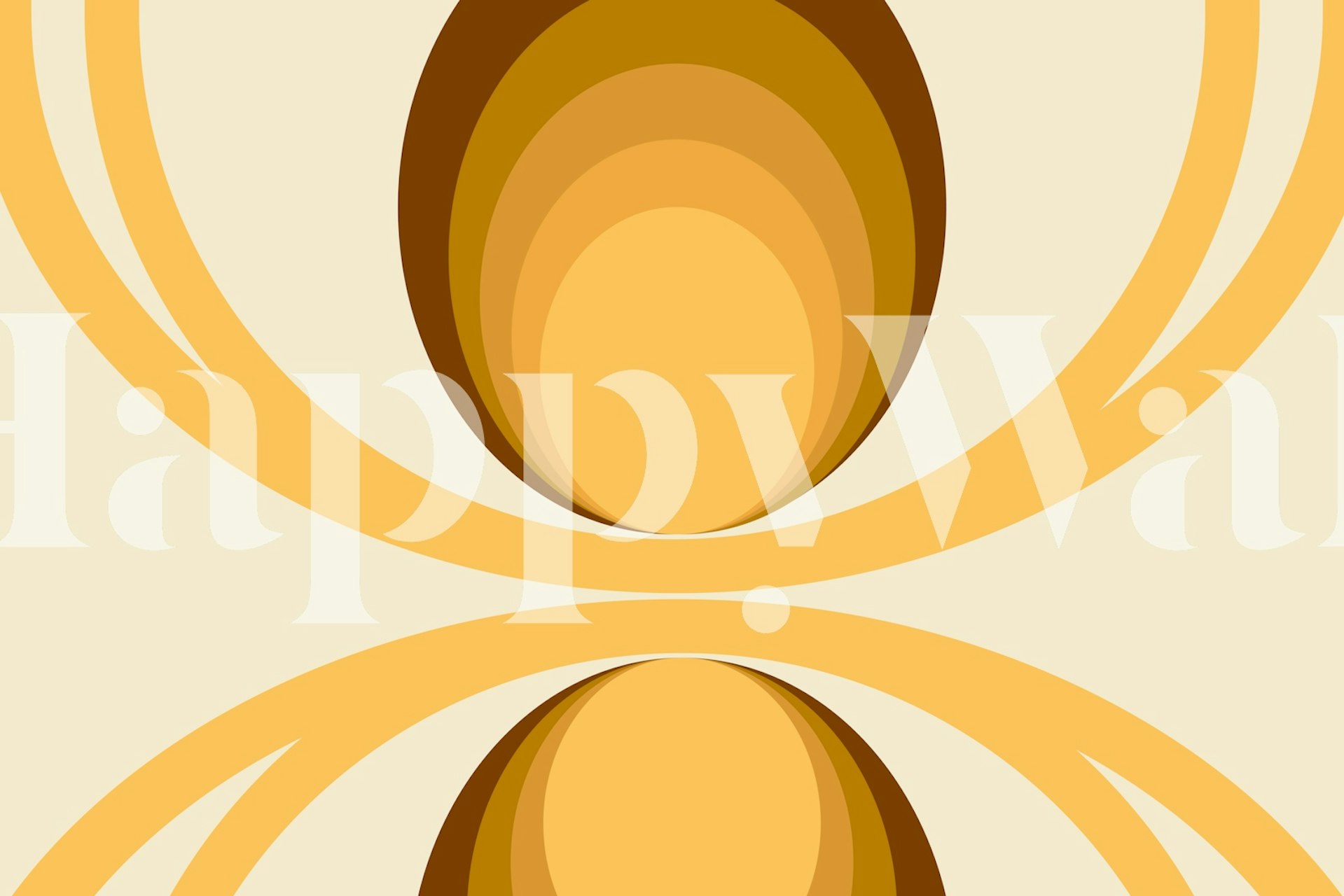 Geometric golden spheres on a light background wallpaper