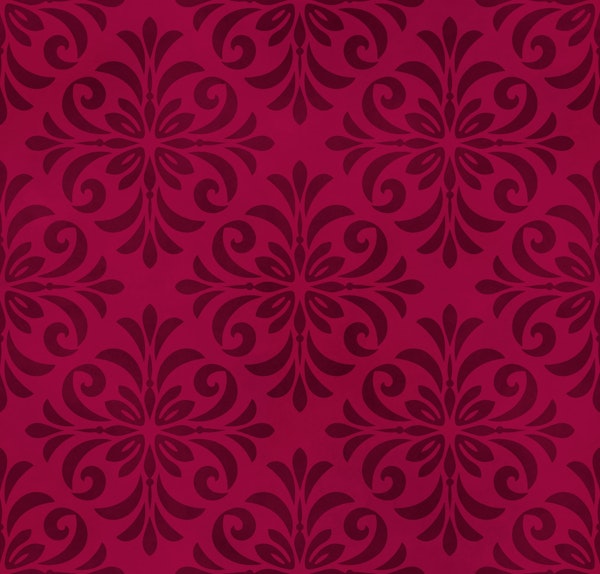 Classic Tile Ornament Pattern Crimson Red