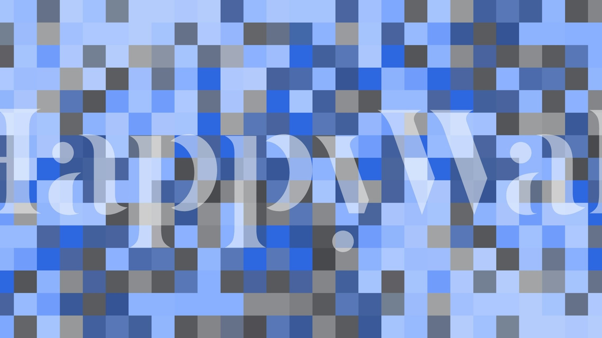 Azure Pixel Mosaic tapet i et rom