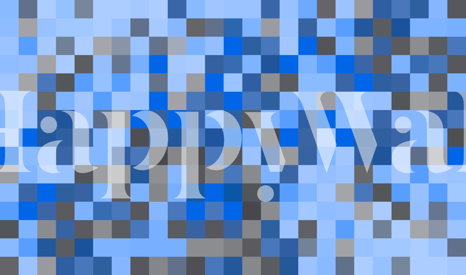 Azure Pixel Mosaic Wallpaper | happywall.com
