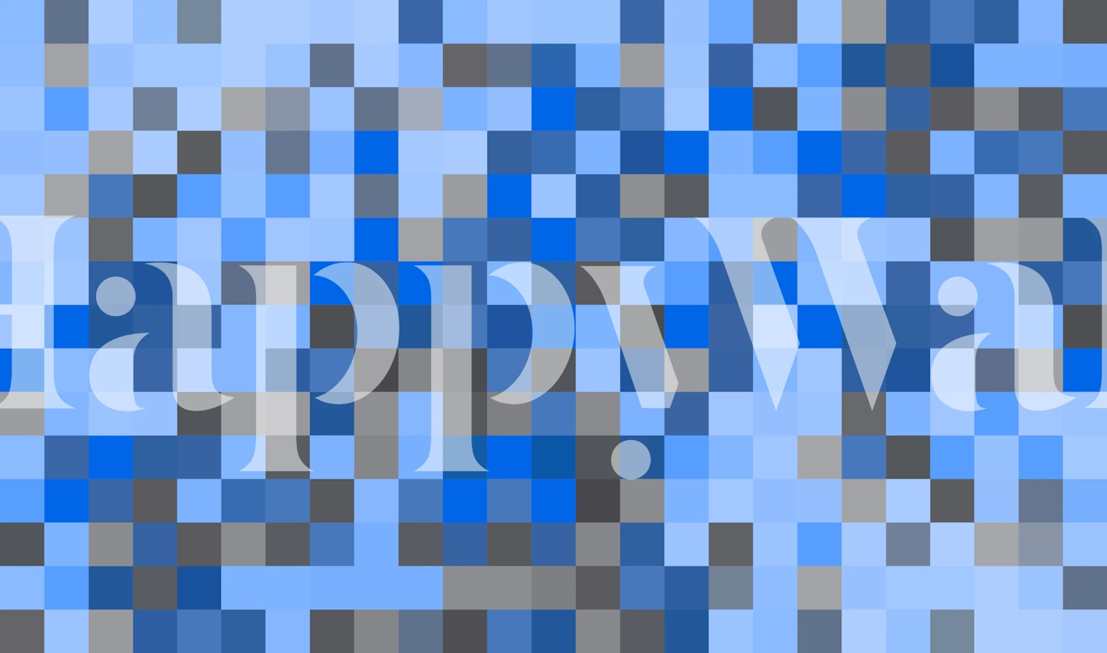 Papier peint Azure Pixel Mosaic dans une pièce