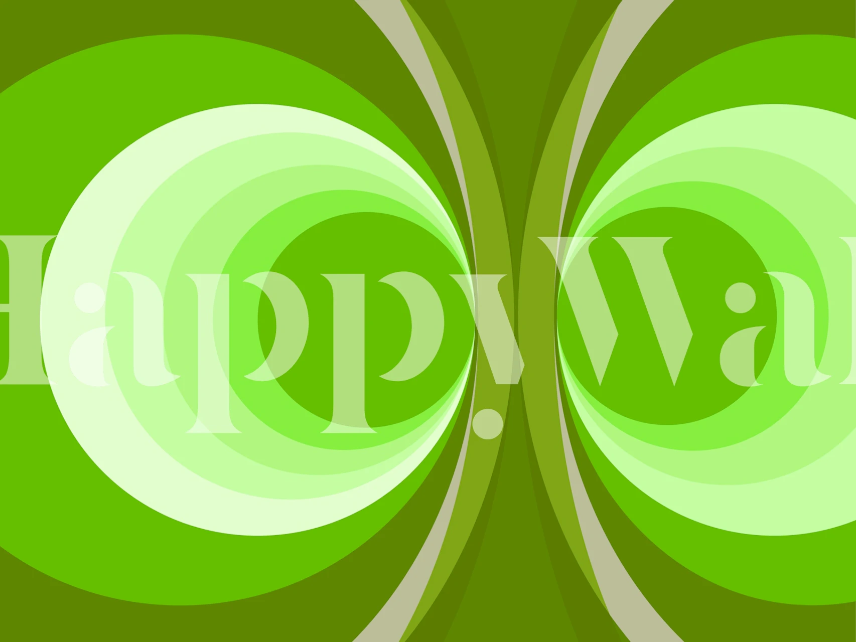 Green geometric circular pattern wallpaper