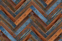 Chevron Wood Denim Rust tapety