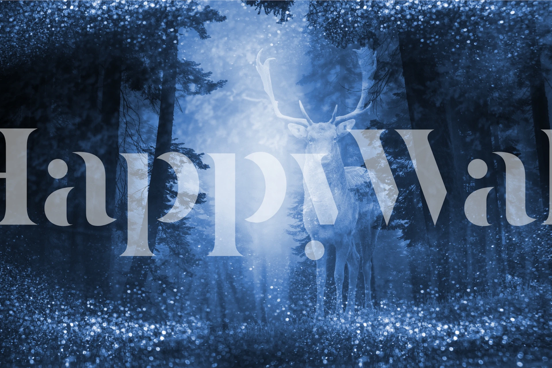 Deer Mystic Wood wallpaper in a room