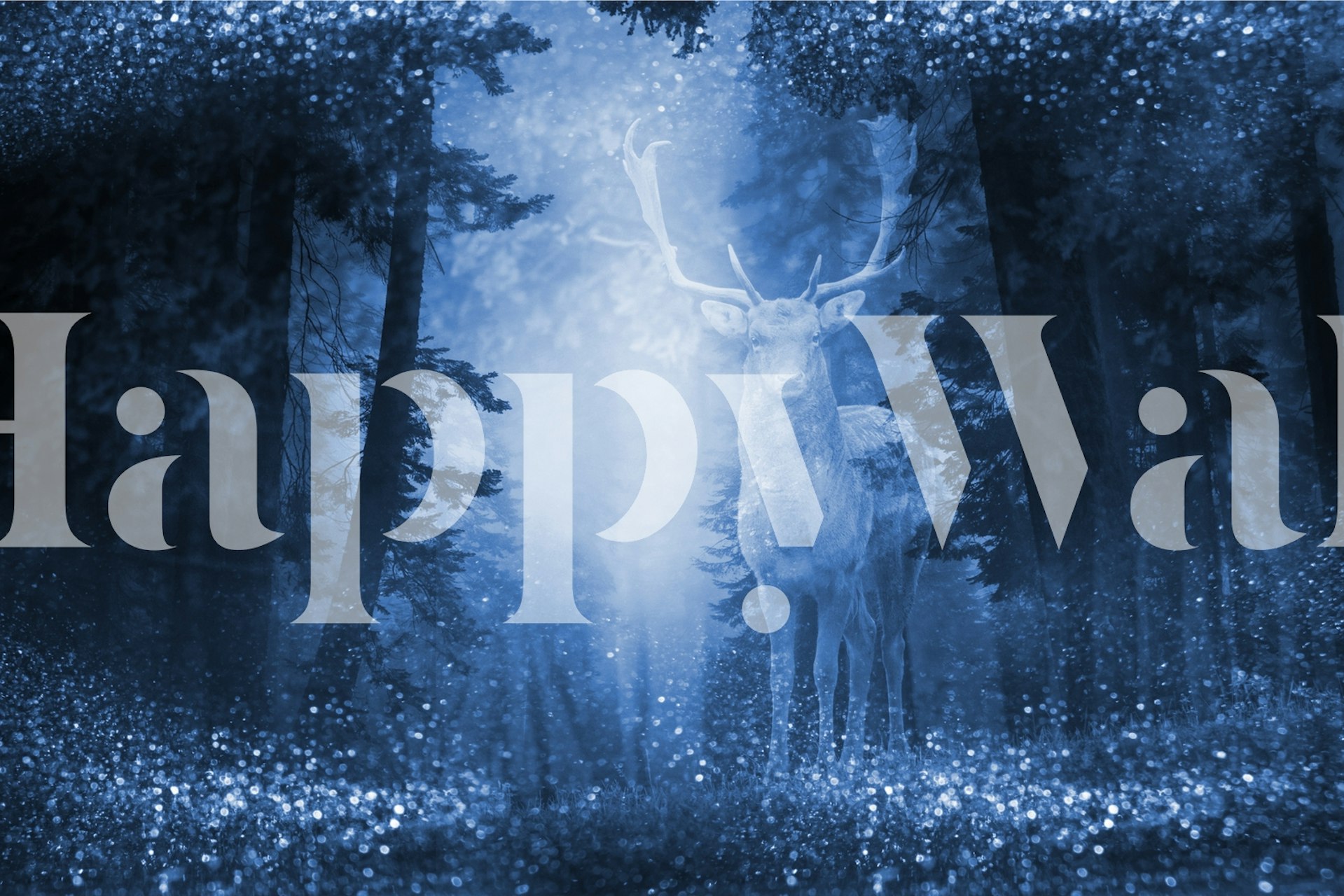 Tapeta Deer Mystic Wood w pokoju