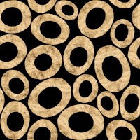 Small Abstract Ovals in Black & Gold tapete