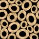 Small Abstract Ovals in Black & Gold