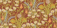 Victorian Meadow 1 on Cinnamon wallpaper
