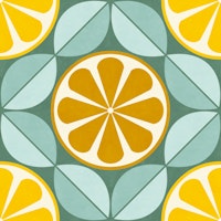 Geometric Citrus Fruit carta da parati