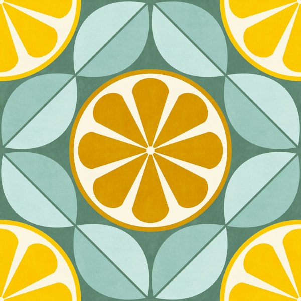 Geometric Citrus Fruit