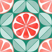 Geometric Grapefruit carta da parati