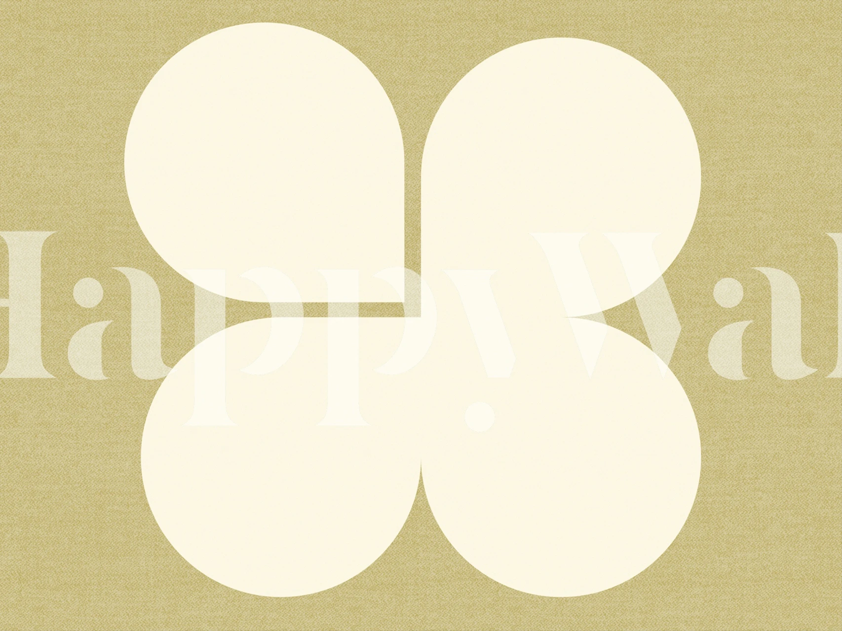 Beige geometric wallpaper with creamy white shapes in harmony