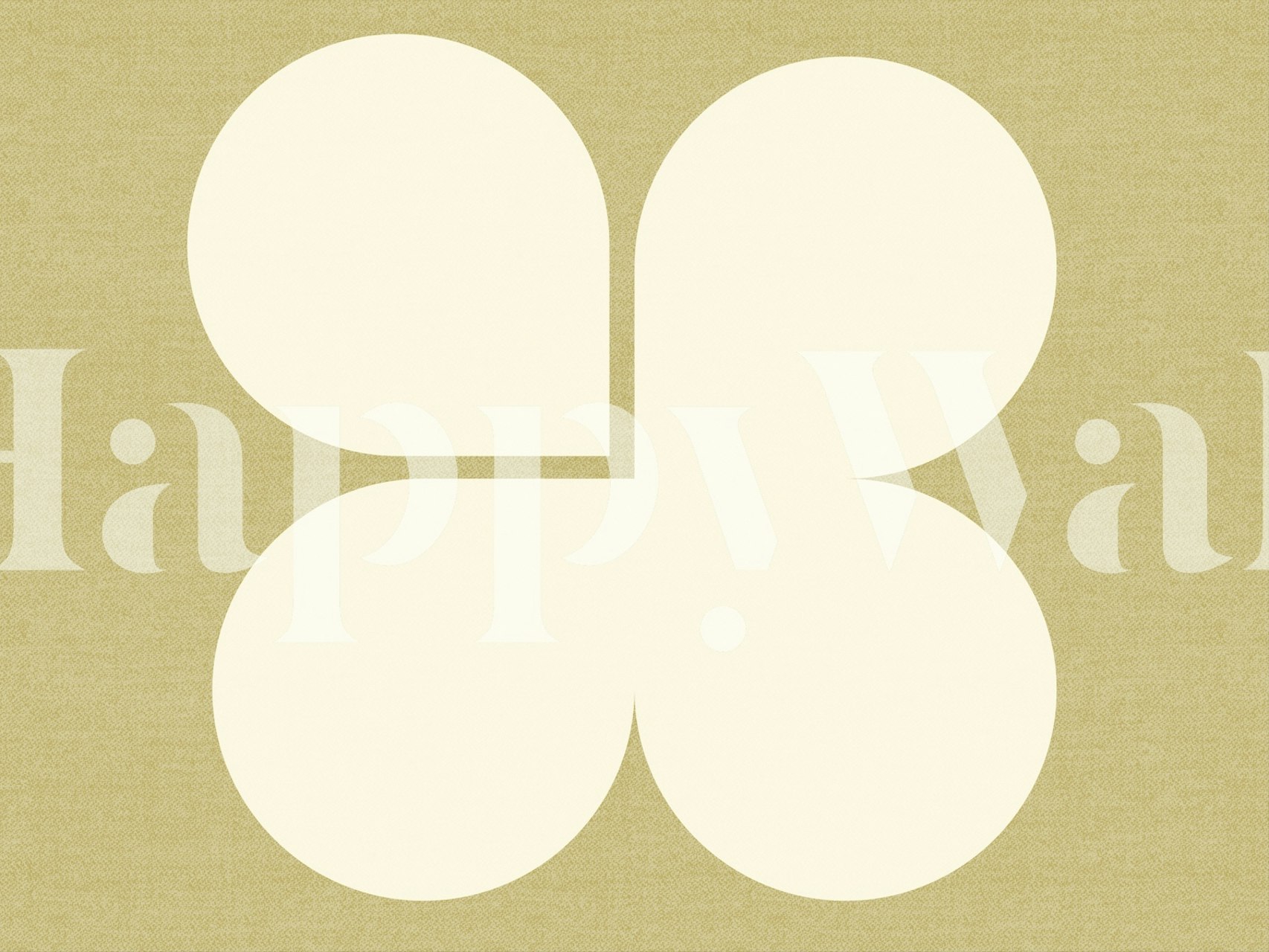 Beige geometric wallpaper with creamy white shapes in harmony