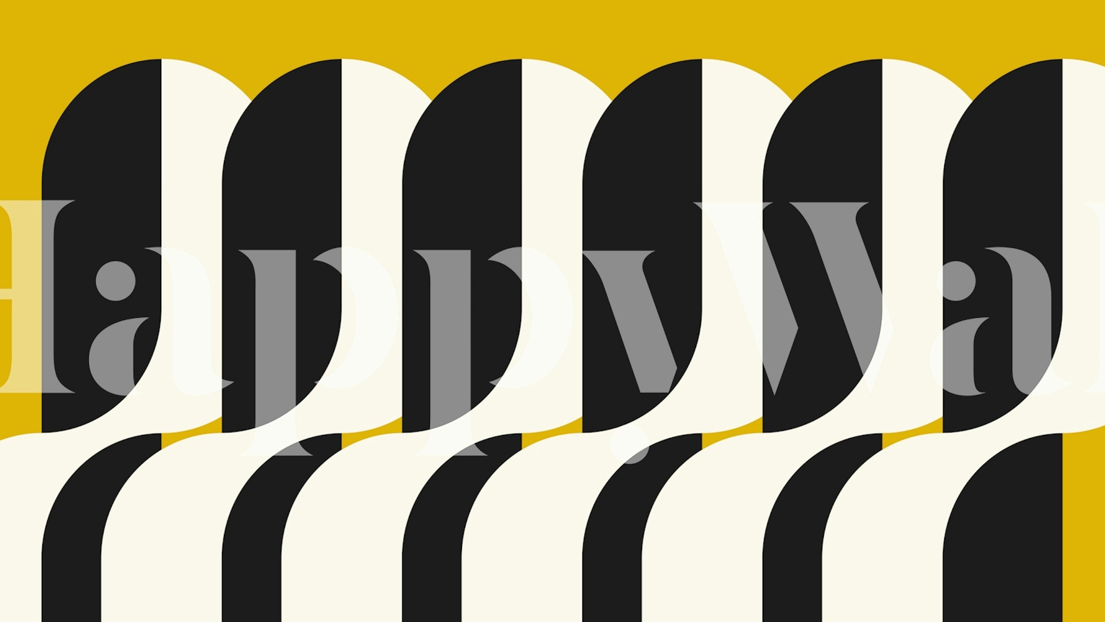 Bold black and white geometric pattern wallpaper