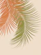 Palm Leaves Orange Green 1