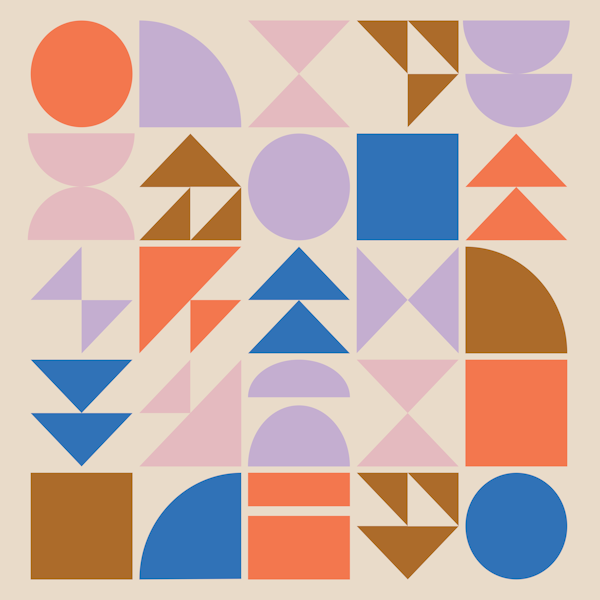 Colorful Earthy Geometric Shapes Blocks