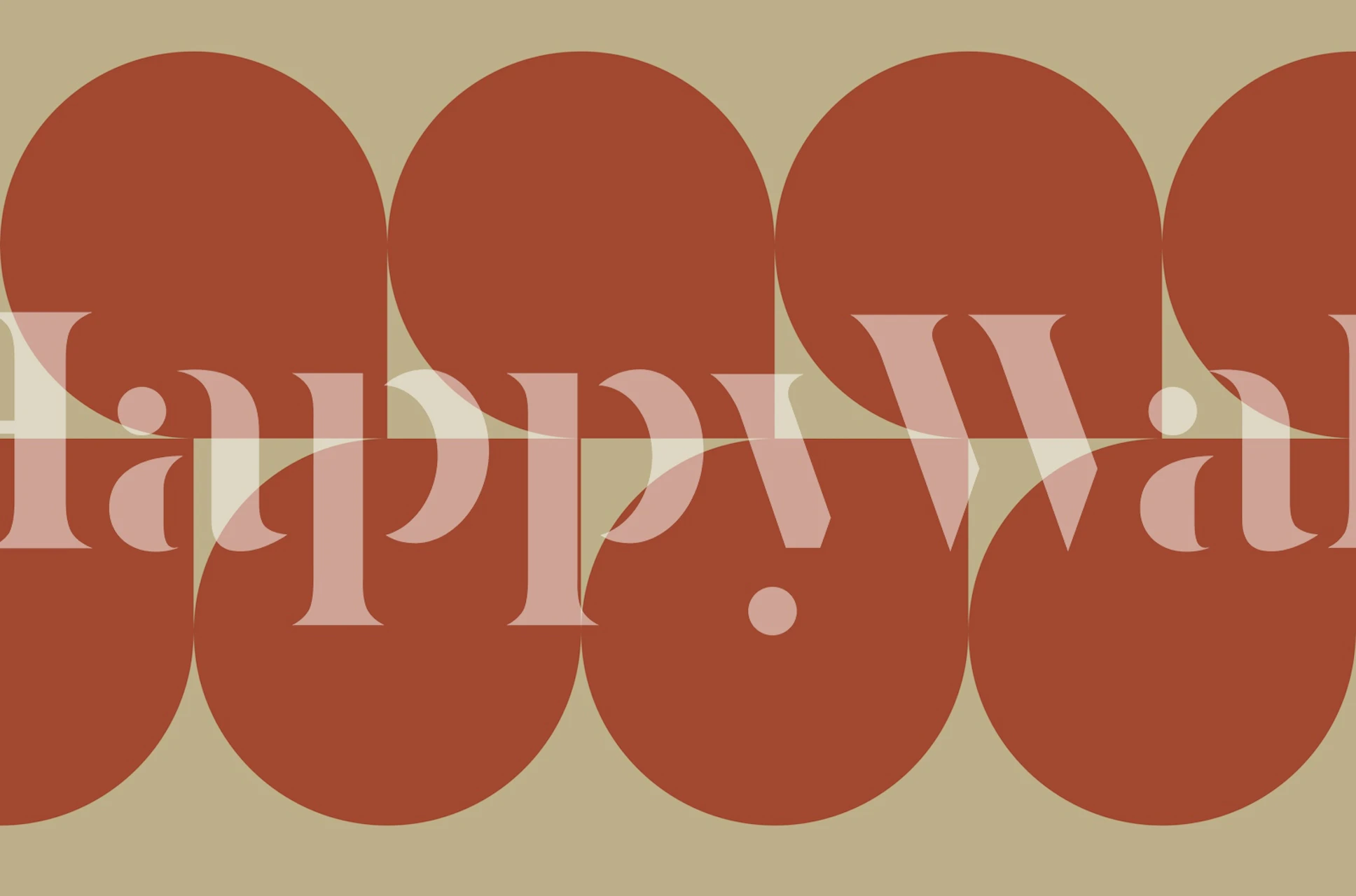 Crimson semicircles wallpaper in a room