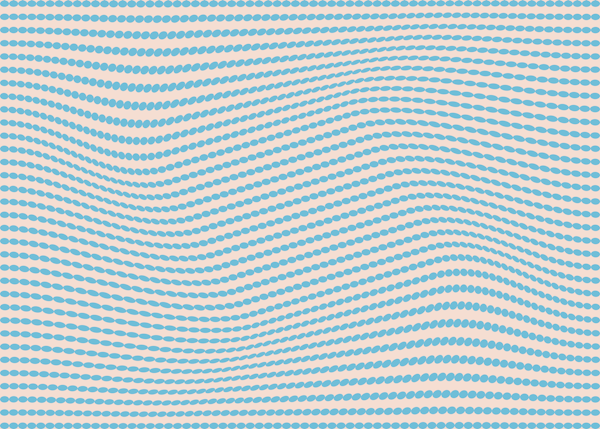 Retro Abstract Light Blue Wavy Dots