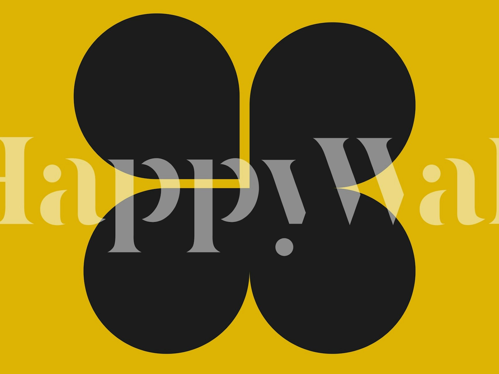 Tapeta Modern Black Trio Art v pokoji