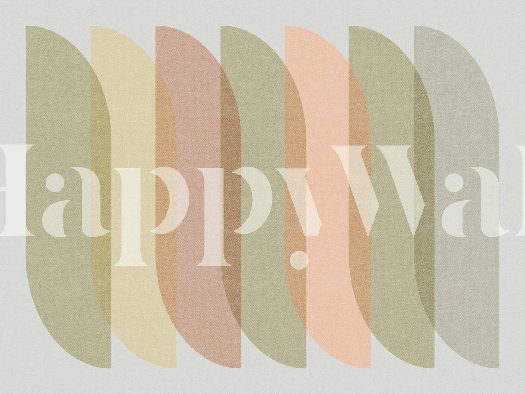 Curved shapes in soft pastel colors blushing pink, beige, and green geometric wallpaper