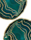 Green Blue Agate Gold Glam 1