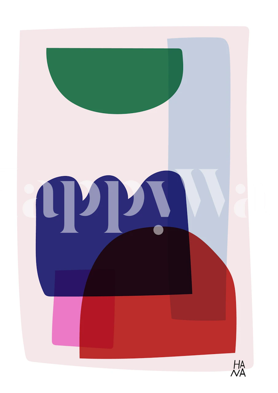 Collage No 07 papel pintado en una habitación moderna