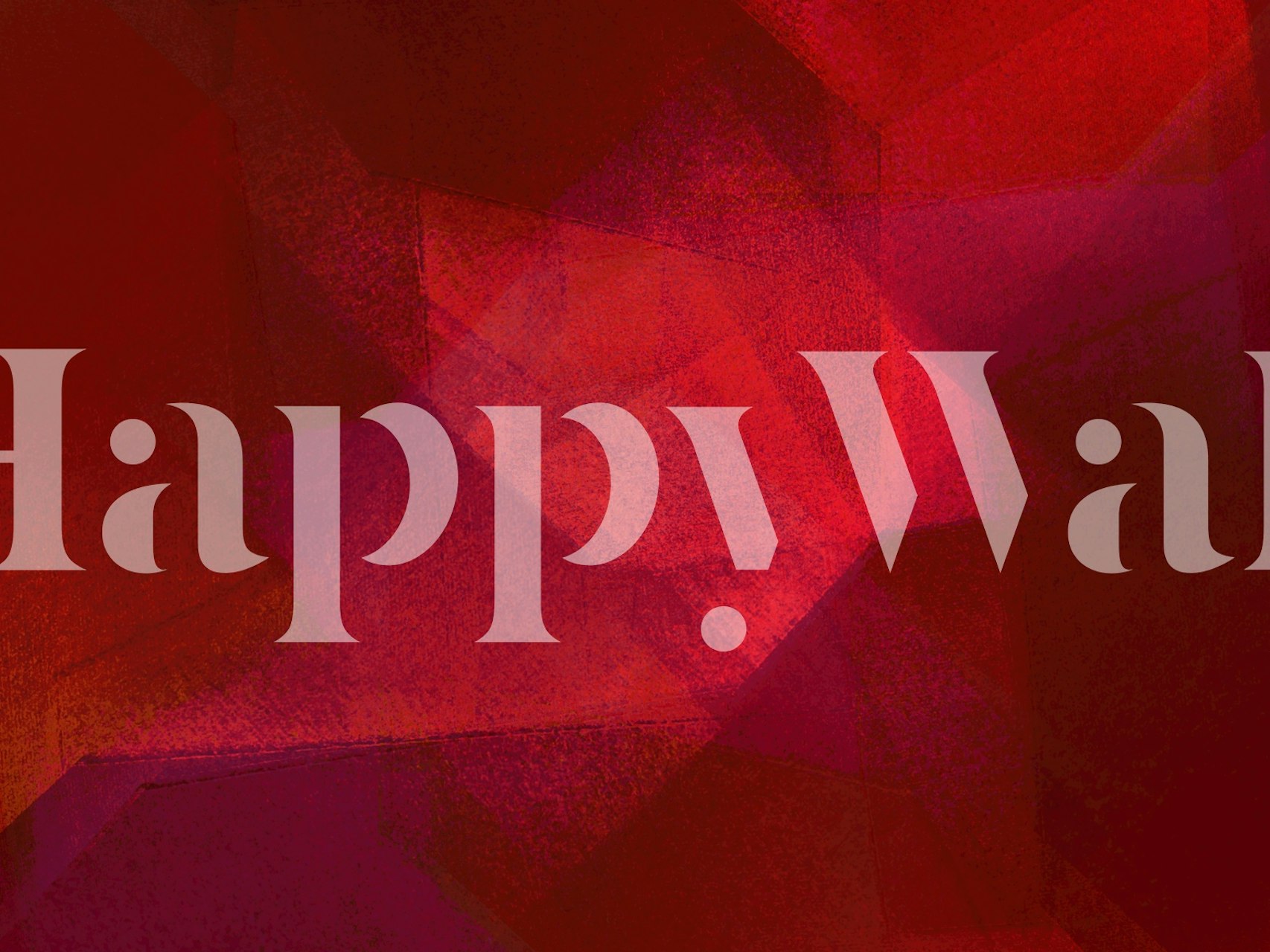 Papel pintado Ruby Geometric Facets en una habitación