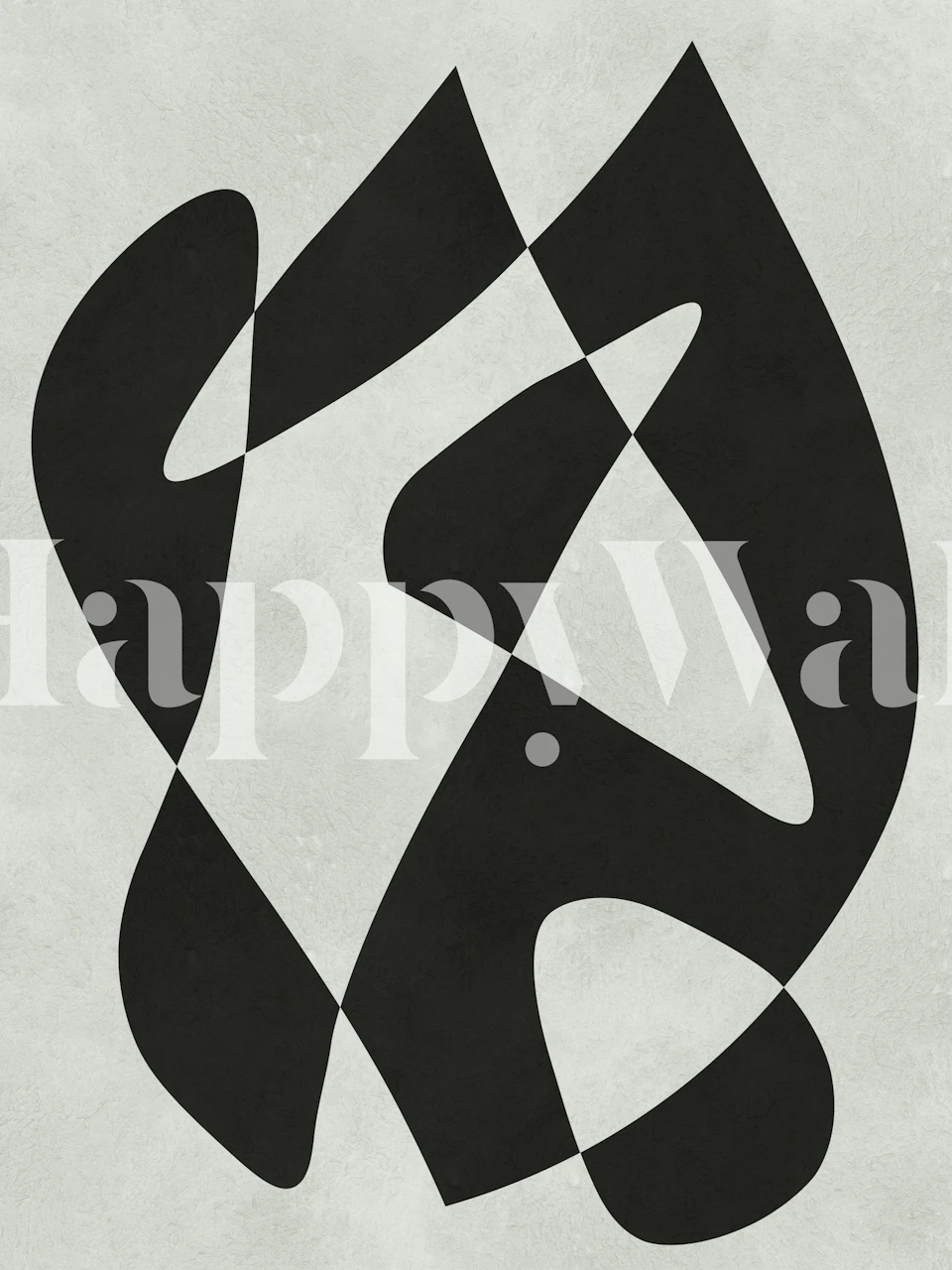 Abstract Noir Twists wallpaper in a room