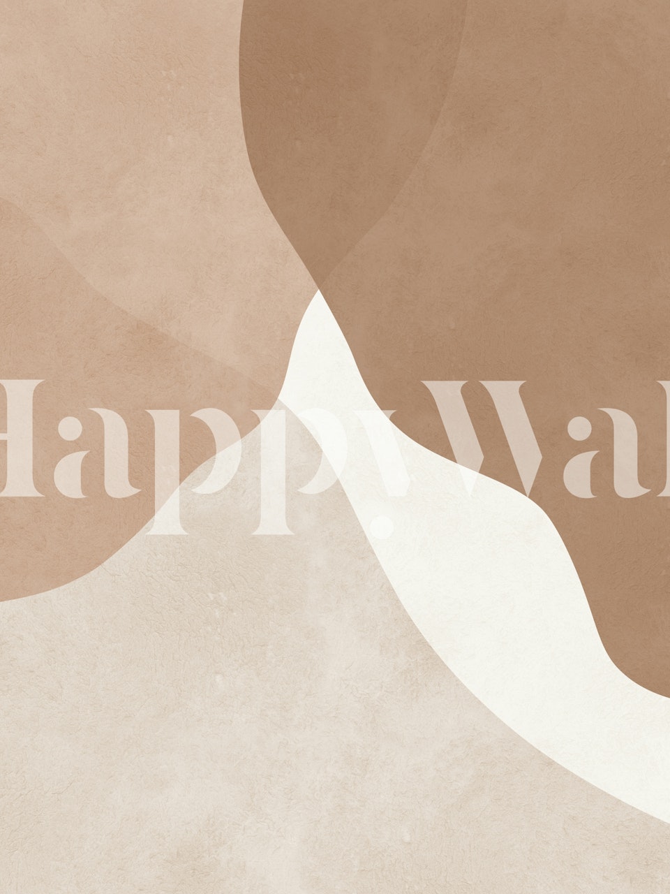 Abstract shapes in beige, brown, and cream wallpaper