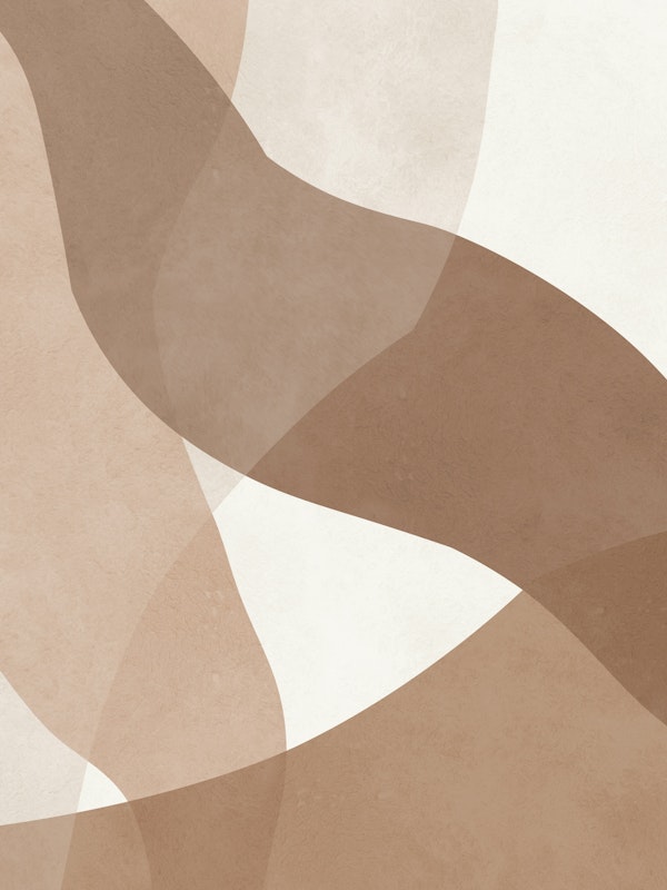 Beige Abstract Curves