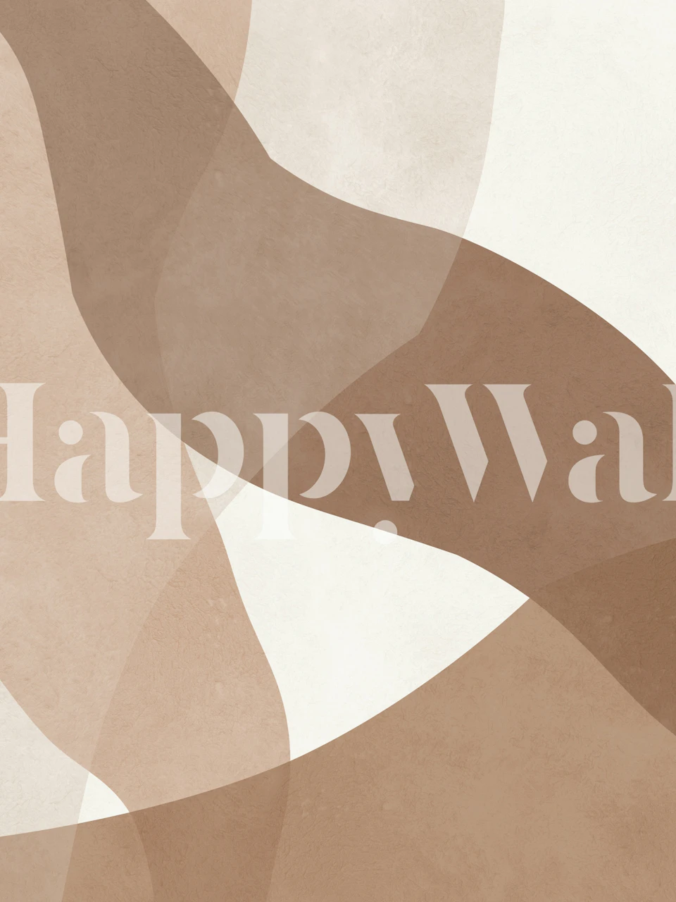 Beige Abstract Curves carta da parati in una stanza