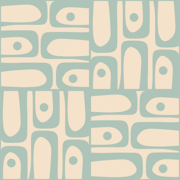 Mid Century Modern Piquet Light Celadon Blue