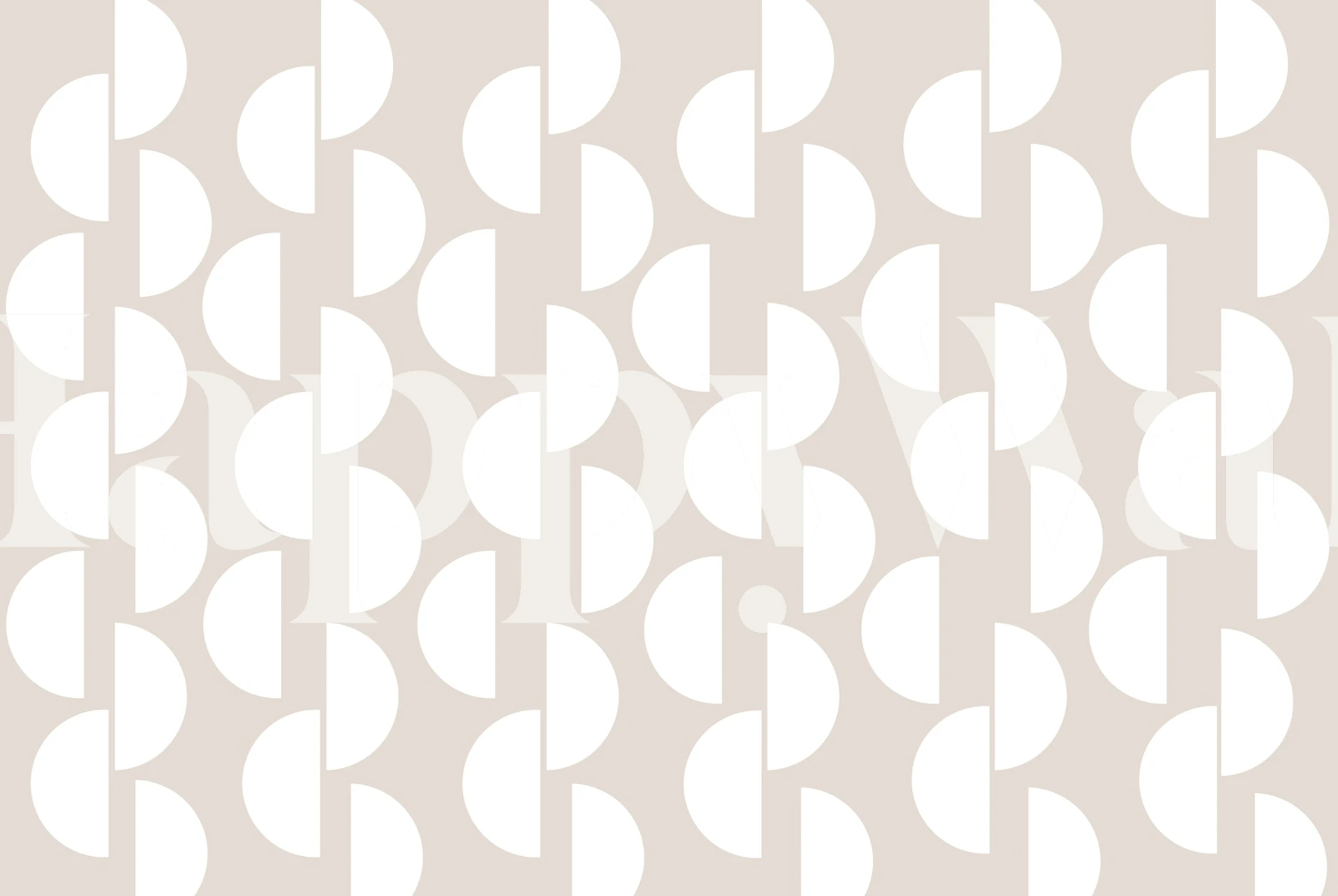 Mid Century Half Moon Glam 2 tapet i et rom