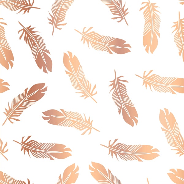 Western Faux Copper Metal Gradient Feathers