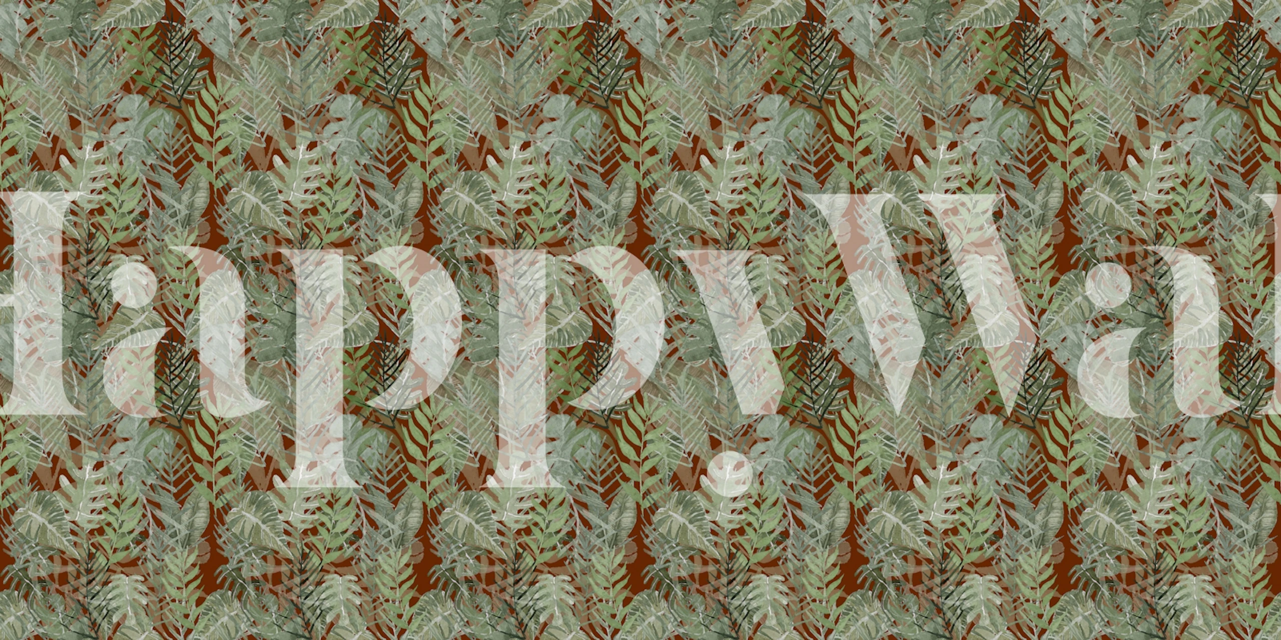 Carta da parati Botanical Haven Canvas in una stanza