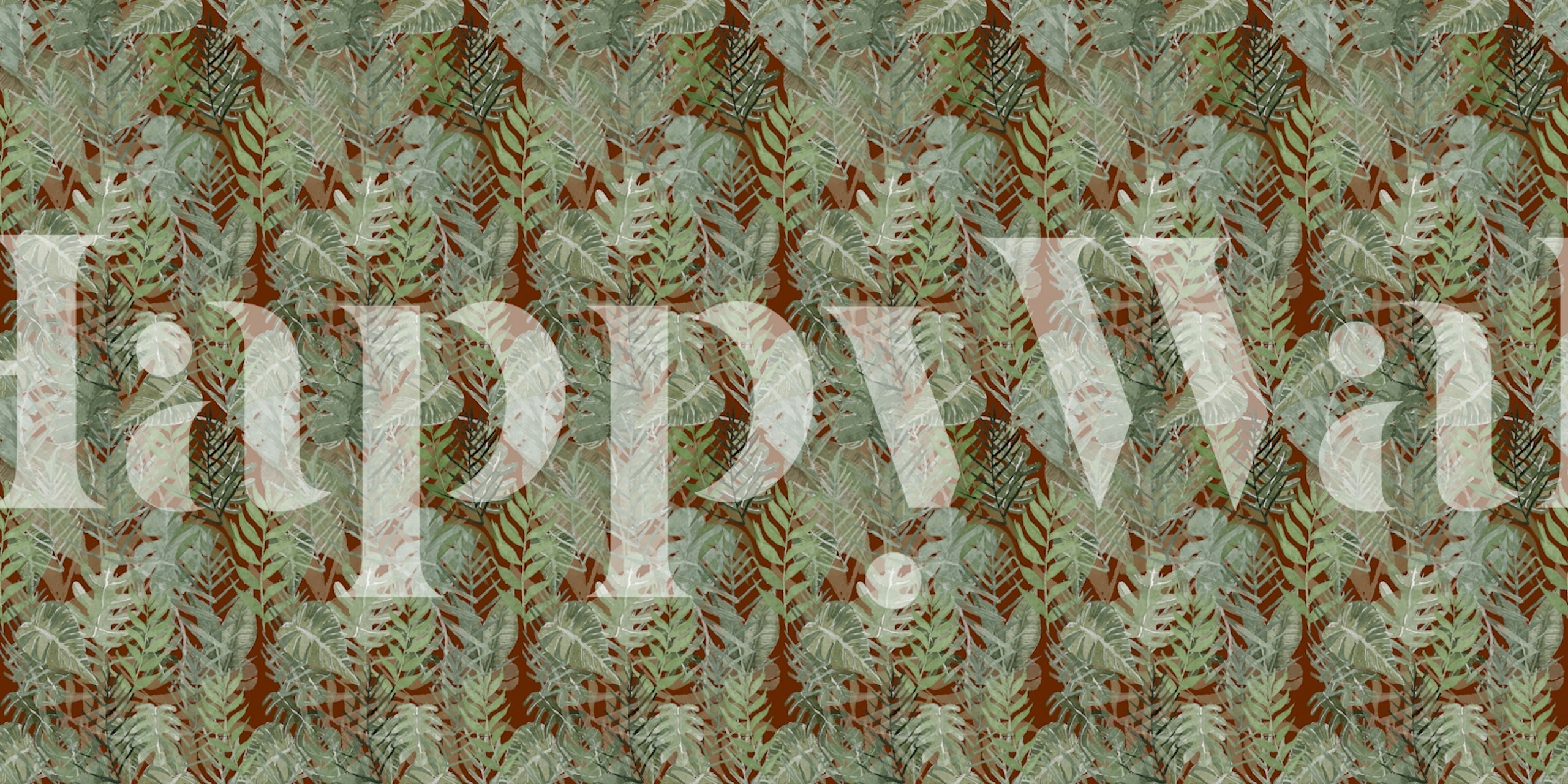 Botanical Haven Canvas wallpaper in a room